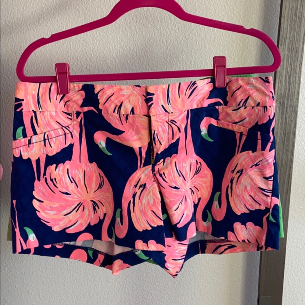 Lilly Pulitzer flamingo shorts